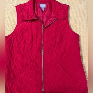 Chico's Vibrant Red Quilted Vest